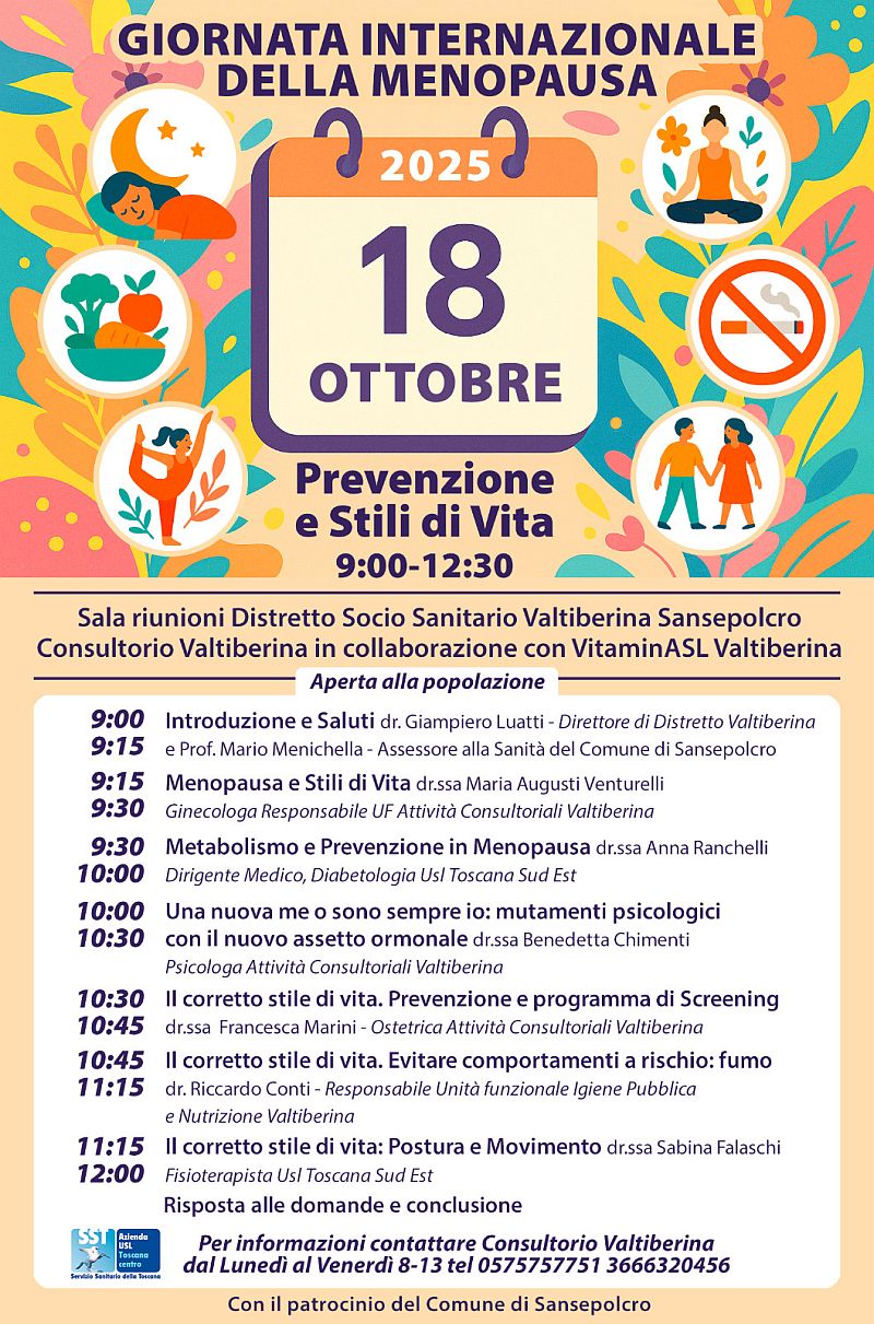 Giornata internazionale della menopausa sansepolcro