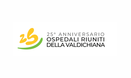 Logo venticinquesimo anniversario Ospedali Riuniti della Valdichiana