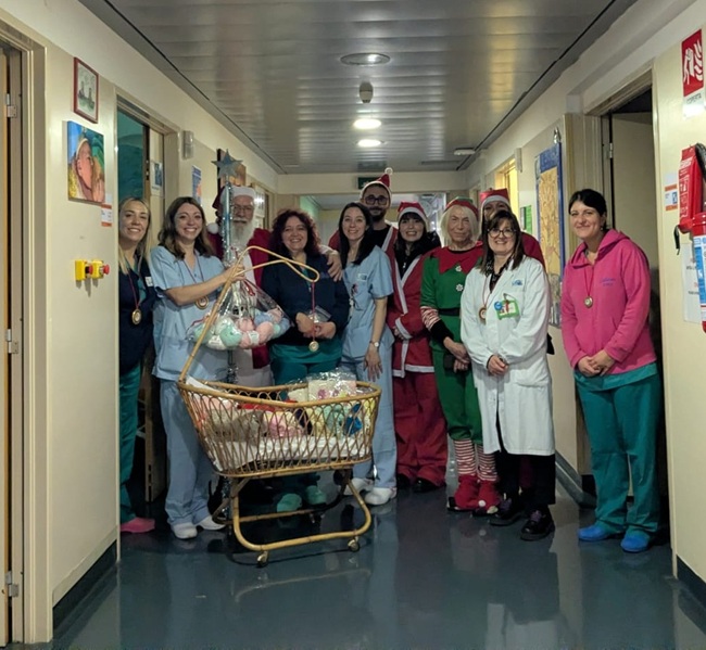 Babbo Natale in ostetricia