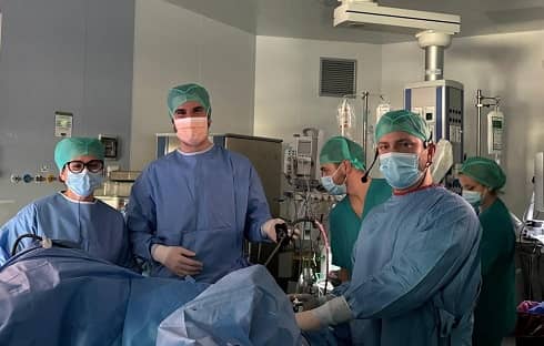 l'equipe impegnata nell'intervento