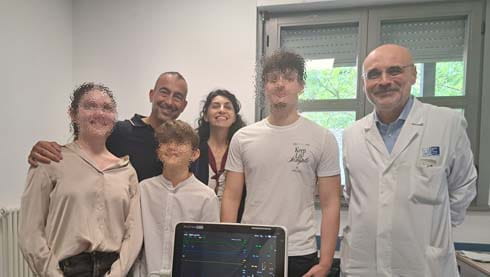 la famiglia con il direttore del reparto