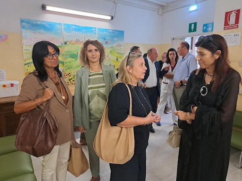 foto di gruppo durante la visita