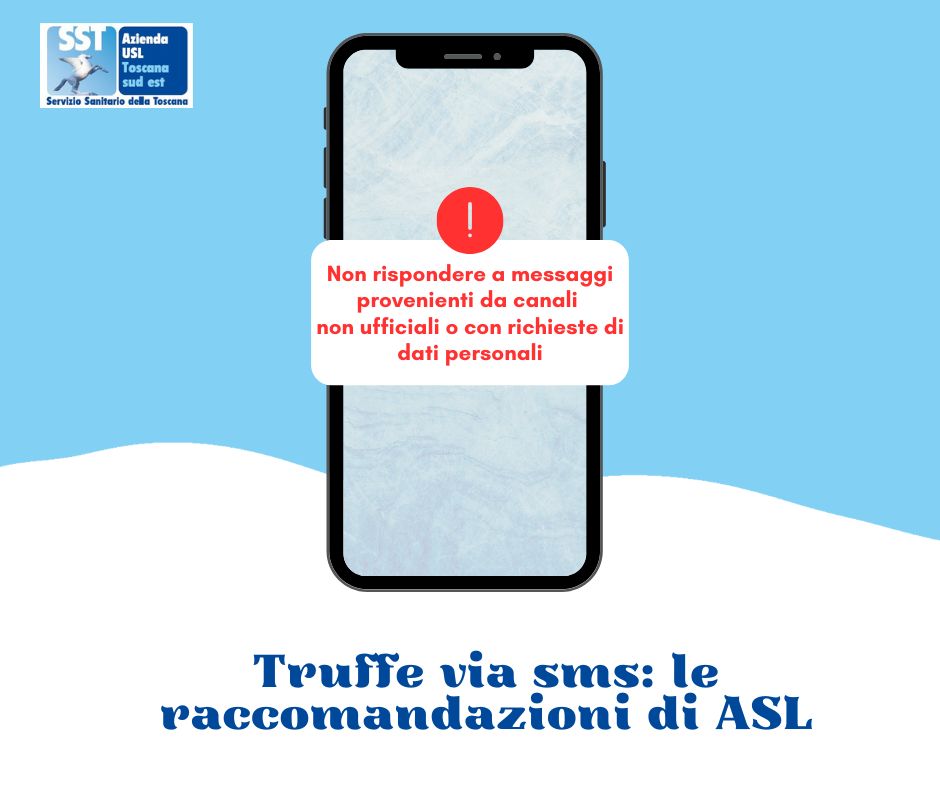 Falsi SMS: le raccomandazione della ASL