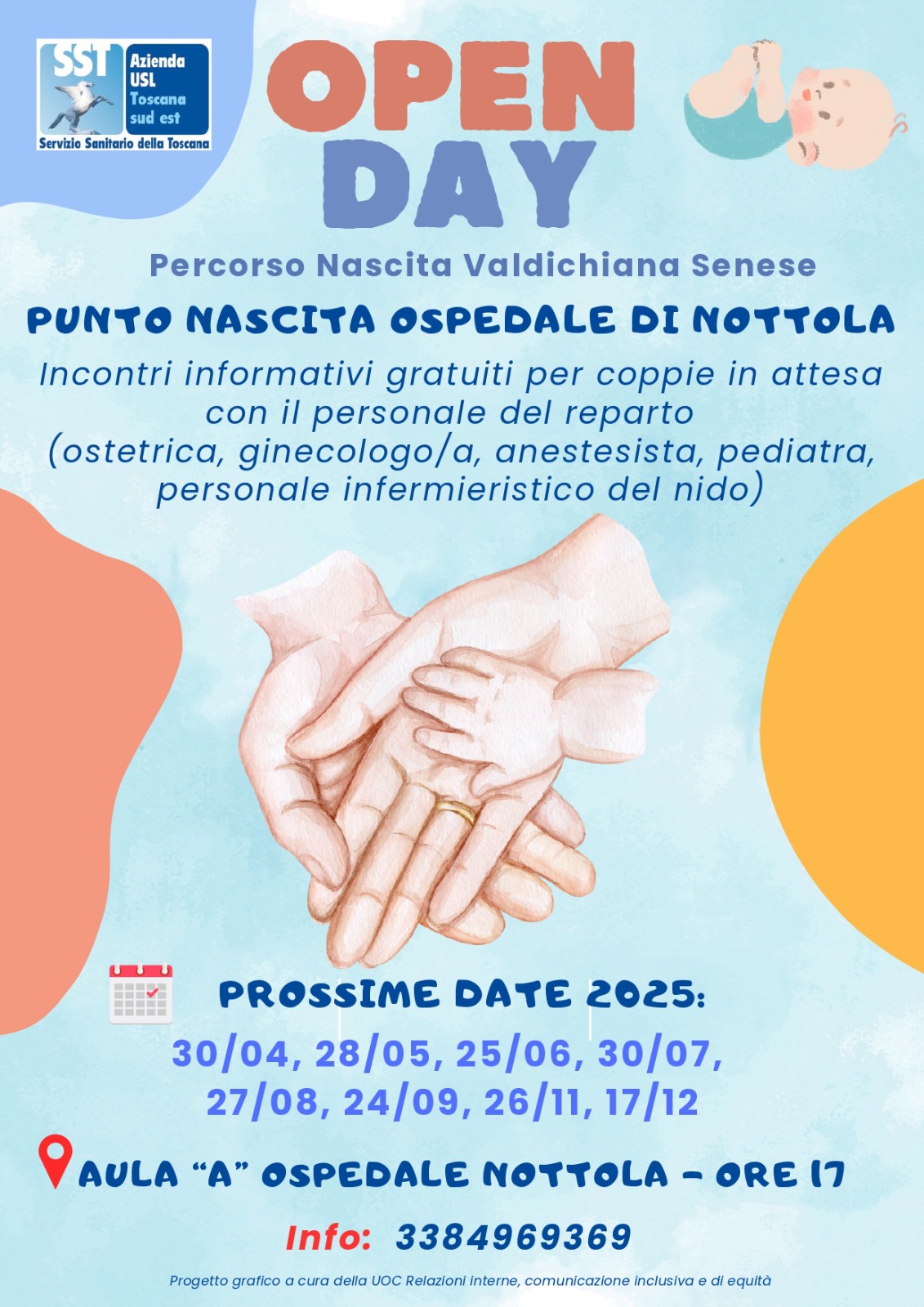 Locandina open day Punto nascita Nottola