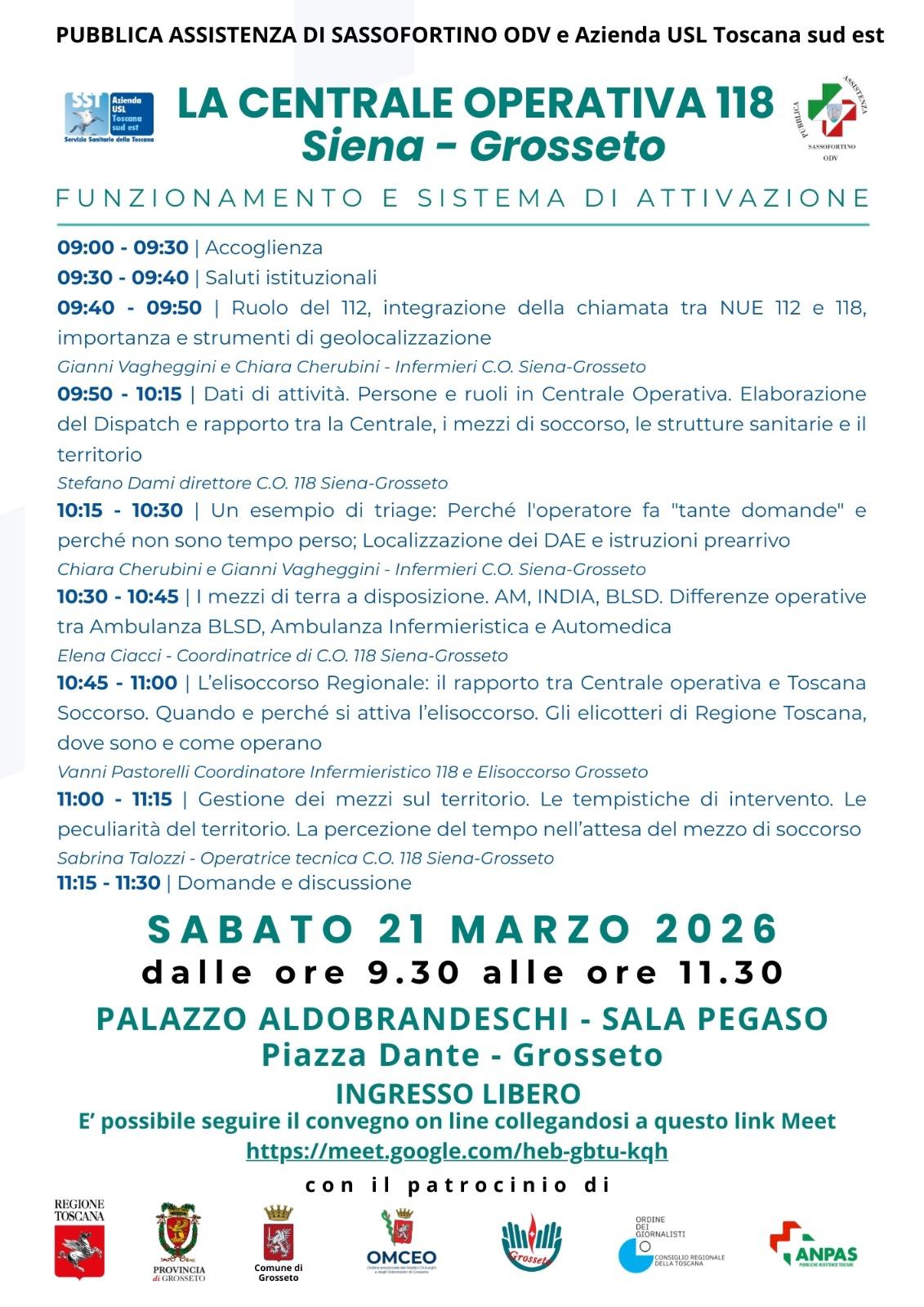 locandina CO 118 21 mar 26