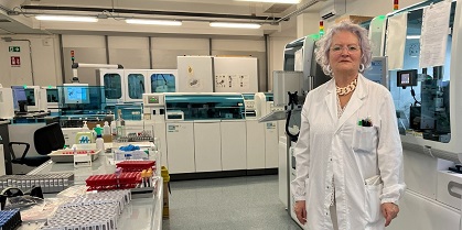 la dottoressa Fantacci all'interno del laboratorio